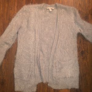 Lauren Conrad Grey Fuzzy Sweater